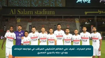 حكام المباراة.. تعرف على الطاقم التحكيمي المرتقب في مواجهة الزمالك ووداي دجلة بالدوري المصري